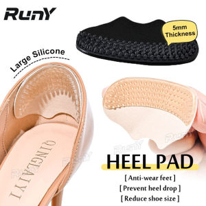 RunY Heel Pad Anti-wear Gel Stickers Heel Protectors Womens Cow Leather Non-Slip Shoes Pad Soft