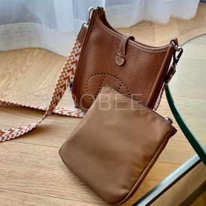 ROBEE Nylon Zipper Inner Bag Waterproof Storage Organizer for Evelyne Handbag Cosmetic Bag Cubic Shape Pure Color