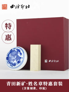 Classic Handmade Qingtian Stone Seal Carving Set for Calligraphy Names Seal Gift Book Seal Leisure Seal including Engraving Mud