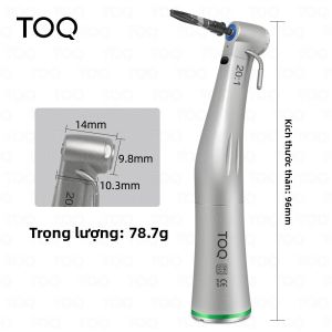 Đầu Tay Khoan Nha Khoa LED Sợi Quang Cấy Ghép Tỷ Lệ Giảm Tốc 20:1 Thiết Kế Nút Nhấn Dụng Cụ Nha Khoa