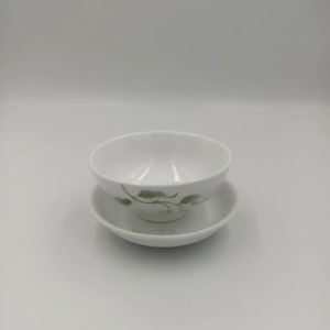 Combo đĩa muỗi tiêu và bát chấm hoa xanh sứ Long Phương cao cấp