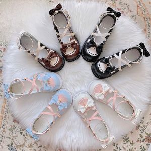 Original ดีไซน์ ฤดูหนาว ก้นหนาหัวกลม น่ารัก โลลิต้า ผู้หญิง รองเท้าสไตล์ญี่ปุ่นรองเท้าชุดนักเรียน ทันสมัย รองเท้าส้นเตี้ย