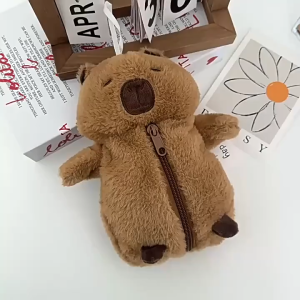 พร้อมส่ง🔥นักเรียนเขียนเครื่องมือนุ่มน่ารักซิป Capibara Plushcapybara กระเป๋าใส่ดินสอตุ๊กตาคาปิบาร่าสุดน่ารักขี้เหร่ ความจุขนาดใหญ่ กระเป๋าใส่เครื่องเขียนคาปิบาร่าแบบมีกาวอ่อน กล่อ
