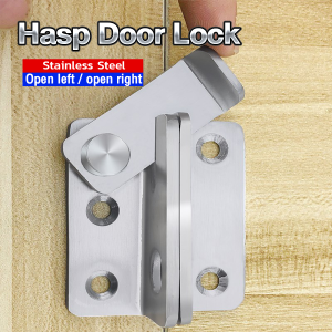 MaxPlus Stainless Steel Safety Hasp Door Lock for Bathroom Bedroom Door Catch Latch