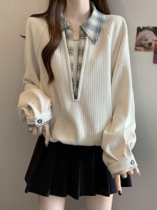 AIYITI | Polo Collar Long Sleeve Pullover Sweater for Women