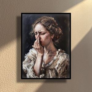 Retro stinky dark preppy style fun bathroom toilet bad smell poster canvas painting wall art picture home interior decoration