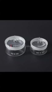 60X30mm Trong Suốt Sửa Chữa Đồng Hồ Bình Chứa Dầu Cốc Thủy Tinh Sạch Có Lưới Thép Dành Cho Thợ Sửa Đồng Hồ Thành Phần Công Cụ Sửa Chữa