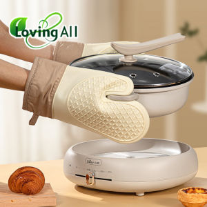 Non-Slip Heat-Resistant Baking Glove Bakeware Silicone Anti-Scalding Oven Glove Reusable Silicone Gloves