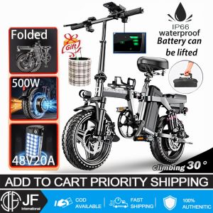 14 inch electric bike 48V foldable adult electric bike，electric scooterE-ABS double disc brake