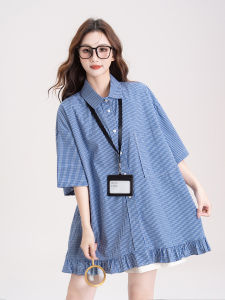Retro Checkered Loose Fitting Two-Piece Set