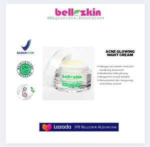 (ecer ) Acne glow night cream krim malam untuk bekas jerawat bellezkin alquircova