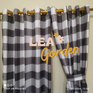 (LEA GORDEN) Gorden Emely Abu Minimalis Jendela Pintu Model Smokring Tirai Embos Abu Ayunda Hijau Amanda Hijau Gorden karakter Gorden Astronot