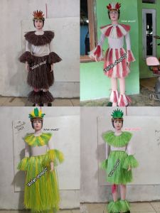 Satu set costume adat papua ||Rok rumbai tali rafia tersedia ukuran tk anak dewasa dan jumbo l