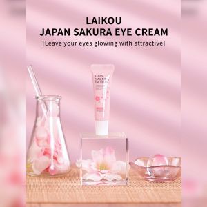 LAIKOU Sakura Eye Cream Anti Wrinkle Moisturizing Brightening Remove Dark Circles Fine Lines Eye Bags Eye Repair Cream 15g