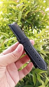 Tali Kulit Jam Tangan Custom - Pull Up Warna Hitam Garansi 1 tahun