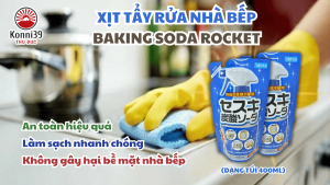 [HCM]XỊT TẨY RỬA NHÀ BẾP BAKING SODA ROCKET (DẠNG TÚI 400ML)