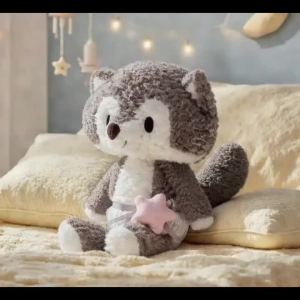Soft Wolf Plush Doll Lovely Cute Fairy Tale Animal Plush Toys Pillow Warm Cuddly Children Birthday Gift Animal Home Gift Getaway