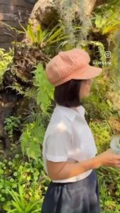 หมวกแฟชั่นลายสก๊อต4สีพร้อมส่ง