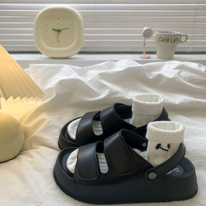 Dép Đế Dày Hở Mũi Màu Đen Mùa Hè 2025 Phong Cách Mới Cổ Điển Cho Học Sinh Đi Ngoài Trời Thường Ngày Kết Hợp Với Váy