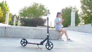 Scooter Collapsible adult/child scooter height adjustable with 8-inch wheels scooter portable two-wheeled scooter with dual brakes