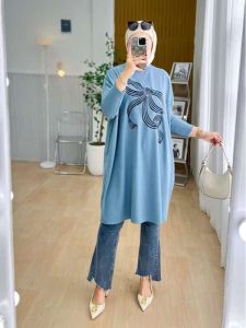 TUNIK BATWING ATASAN WANITA TERBARU KAOS KNIT / TUNIK CANTIK KEKINIAN / TUNIK TERLARIS TERMURAH