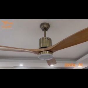 Đèn quạt trần - Quạt trần Vifa - Quạt trần cánh gỗ QVifa - 01 lắp nhà hàng bệnh viện phòng ngủ