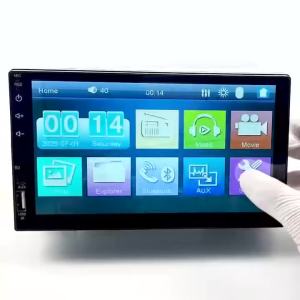 HIPPCRON 7" Car Radio 1DIN MP5 Multimedia MP5 Player HD Touch Screen FM 12V ISO Power Aux Input BT5.1 USB Mirror Link Universal