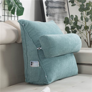 หมอนรองพิงก้นเตียงทรงสามเหลี่ยม หมอนรองพิงโซฟาแบบป้องกันกระดูกสันหลัง หมอนรองพิงโซฟาสำหรับห้องนอนและห้องนั่งเล่น