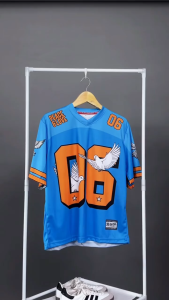 KHF | Jersey Vintage Number 06 Wanita Laki-Laki Cewek Futsal Bahan Dryfit Brazil Milano Full Printing Oversize Casual Rugby Retro Streetwear Hockey Retro NFL Bola Olahraga Boxyfit Pakaian