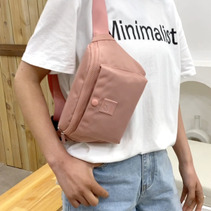 【Colorful Fox】ins fashion waist bag for women simple casual waterproof nylon phone bag