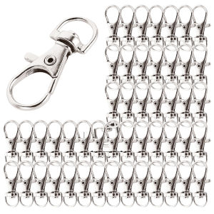 200/25Pcs Metal Swivel Snap Hooks Lobster Clasp Keychains Stainless Steel Swivel Key Chain Ring for Keychain Clip Jewelry Making