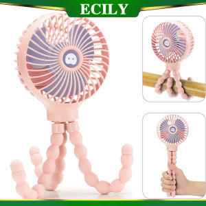 ECILY Fan Cho Giỏ Hàng Xe Đẩy Fan Xách Tay Quạt ngoài trời Clip Trên Cho Bé 600MAh có thể sạc qua USB Quạt điện cầm tay Cho Nhà 3 Tốc độ