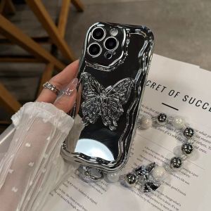 Honor X7 X7B X9B 50 90 Lite X9A X9 70 Magic 6 Pro Butterfly Stand Hand Chain Phone Case