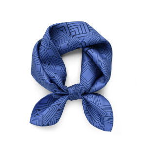 Silk Geometric Pattern Small Square Scarf Womens Spring Autumn Mulberry Silk Mens Suit Pocket Square Tie Neck Scarf Decorative