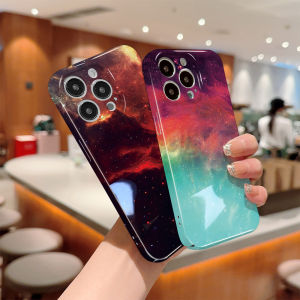 Flexera เคสฟิล์มรวมทุกอย่างสำหรับ VIVO V20 Pro V23 V25 Pro X50 5G เกาหลีเคสโทรศัพท์ Aurora Galaxy Space Sky เคสหลังออกแบบอุปกรณ์ป้องกันเลนส์แข็งกล่องกันกระแทกคลุมทั้งหมดสำหรับเด็กผู้หญิง