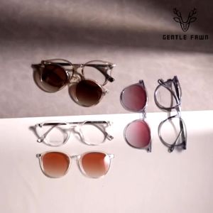 Gentle Fawn Kacamata Clip On Series 2in1 Free 1 Lens Polarized  Bahan TR90 Dan Metal Bentuk Oval Fashion Pria Wanita Bisa Minus Multifungsi