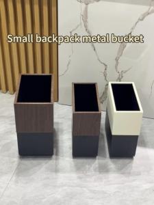 High-appearance-level metal trash can creative narrow slit trash can Waterproof and dirt resistant，suitable for bathroom living room bedroom study RV