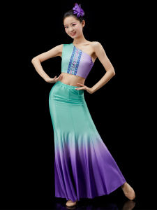 Váy Tập Luyện Dân Tộc Thái Chuyển Màu Cho Nữ Váy Đuôi Cá Biểu Diễn Nghệ Thuật Váy Dự Thi Váy Biểu Diễn Sân Khấu Mùa Thu 2022