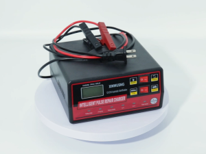 Universal 12V/24V Car Battery Charger with Pulse Repair LCD Display for Motorcycle Batteries