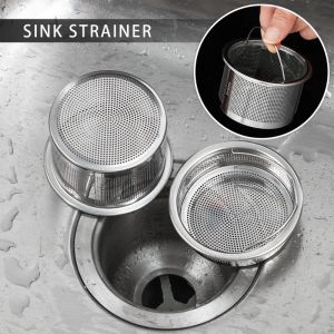 🔥Hot Sale🔥3PCS 304 Stainless Steel Kitchen Sink Strainer Filter Draine Plug with Handle Dense Hole Sink Hair Catcher Stopper