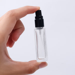 20Pcs 10ml Transparent Glass Perfume Spray Bottle Dispenser Bottle Empty Reusable Travel Liquid Split Bottle