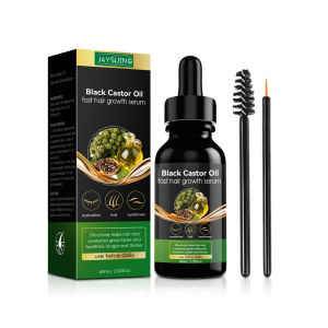 Jaysuing Black Castor Oil Fast Hair Growth Serum Nourishes Hair Growth Anti Hair Loss Timulate For Eyelashes Eyebrows Moisturizer Hair Stronger Hair Lengthens Eyelashes Fullness To Eyebrows Hair Care 60ml
