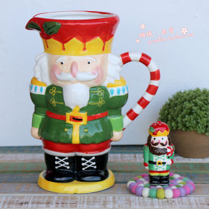 Hand-Painted Ceramic Cold Water Pot Nutcracker Original Single Flower Vase King Drying Water Pot American Style Dining Utensils