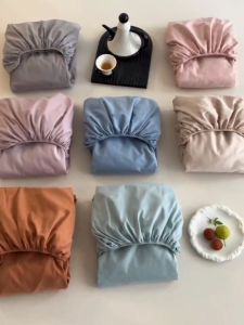 ผ้าปูที่นอน 6ฟุต/5ฟุต/4ฟุต/3.5ฟุต/3ฟุต ผ้าปูที่นอนกันลื่น สีล้วน กัน ไรฝุ่น ผ้าปูเตียง รัดมุม 360 องศา(เฉพาะผ้าปู Bedsheet Only)