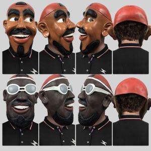 Large Size DJ Mask Funny Bar Performance Latex Headwear Halloween Party Magic Show Costume Accessory Other Brand MyaKwjUL