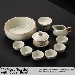 New Elegant Cracked Glaze Tea Set
