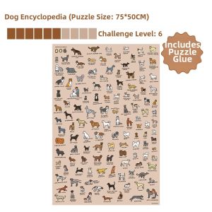 MAODETIANKONGZHICHENG | Educational Stress-Relief Cartoon Dog Jigsaw Puzzle 1000 Pieces