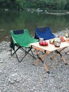 Foldable Camping Chair Outdoor Picnic Fishing Hiking Stool Kerusi Lipat Khemah Outdoor Chair Portable Moon Chair