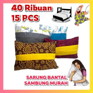 Sarung Bantal Sambung Paket 15 Pcs Murah Motif Cantik Random