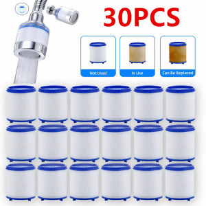 30PCS Faucet Filter Cartridge Kitchen & Bath Shower Tap Water Filter Clean Dual Cartridge PP Cotton Water Filter Unit